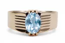 Vintage craft Ring Aquamarine Original Vintage 14K Rose Gold vrc007r